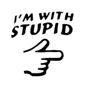 I'm with stupid - Black